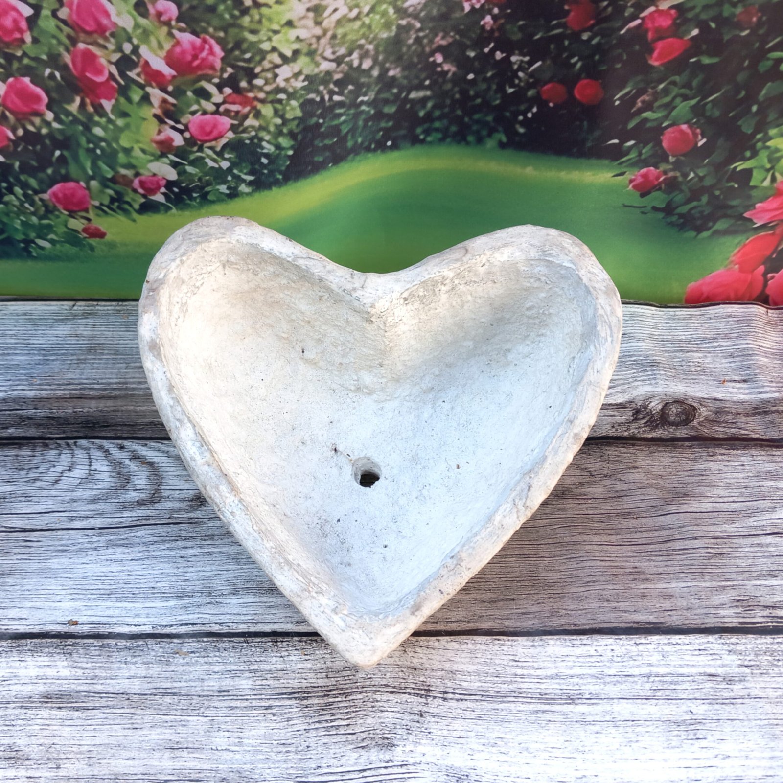 jardinière forme coeur pour l'extérieur