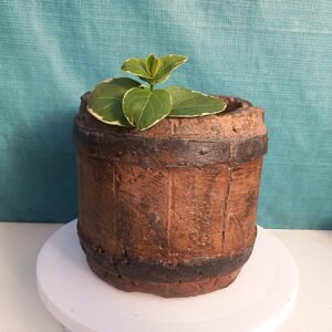 pot  de fleur aspect tonneau