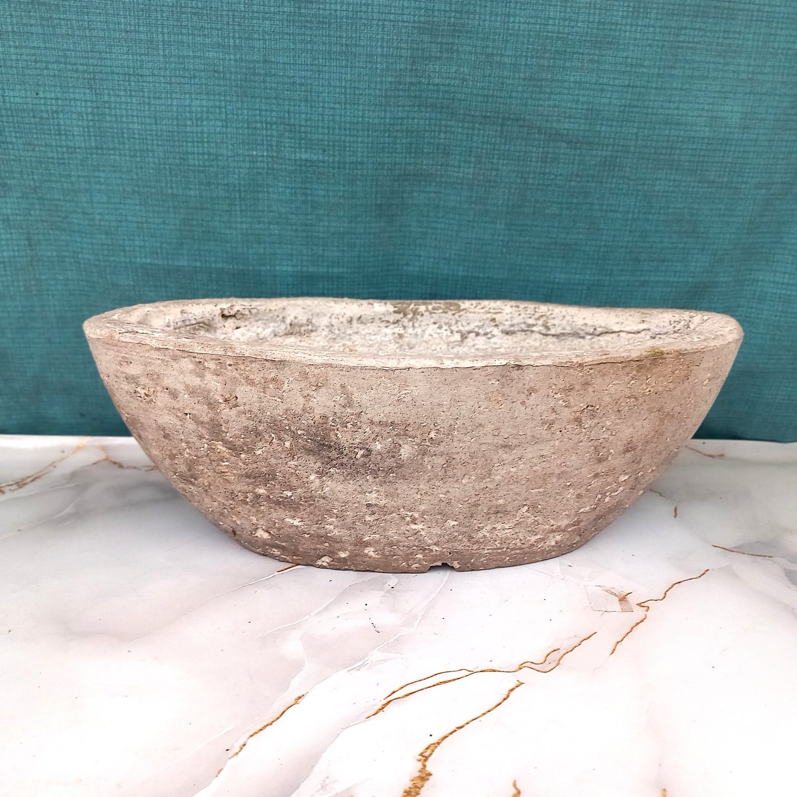 Jardinière ovale couleur pierre – Image 5