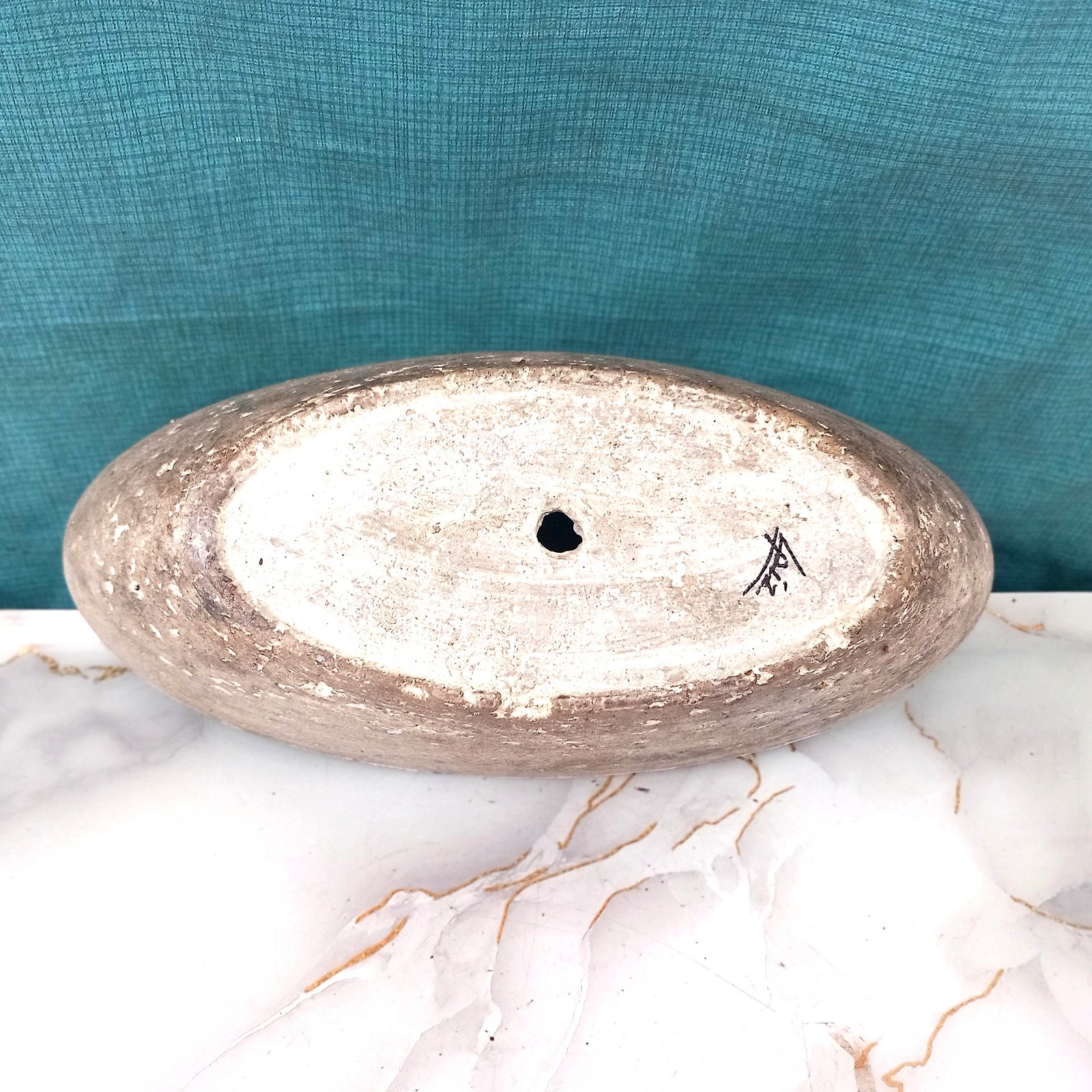 Jardinière ovale couleur pierre – Image 9