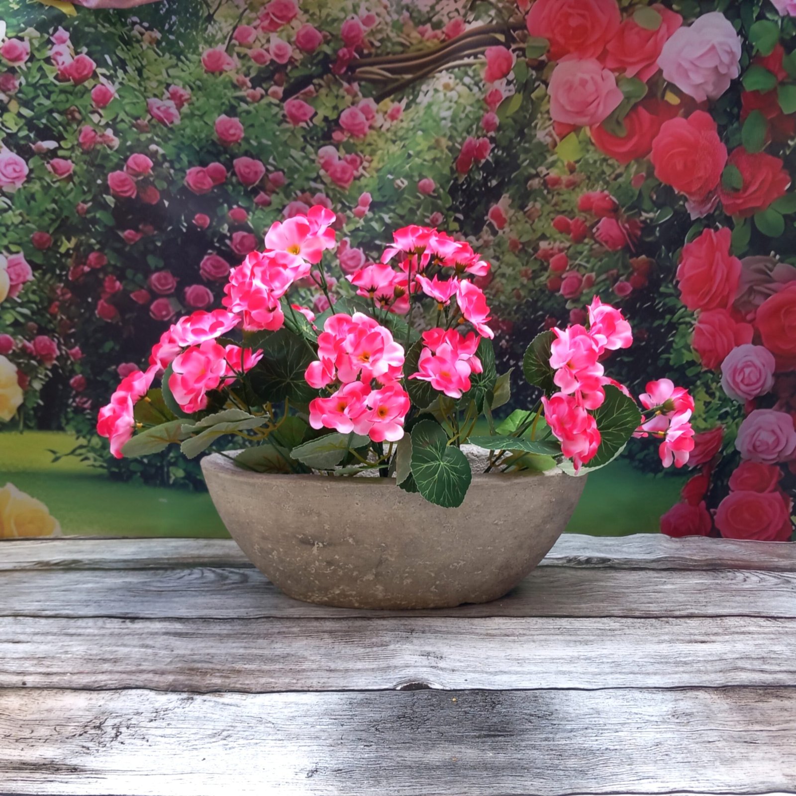 Jardinière ovale couleur pierre – Image 2