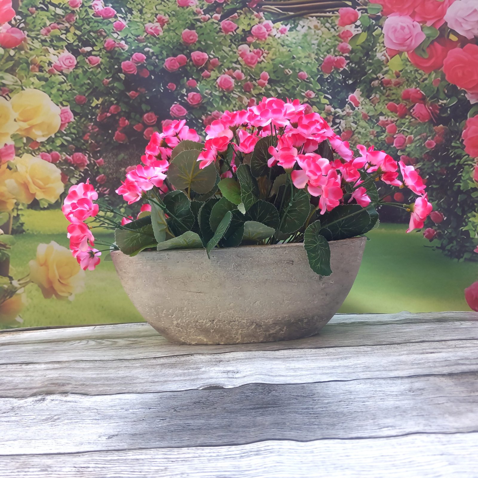 Jardinière ovale couleur pierre – Image 5